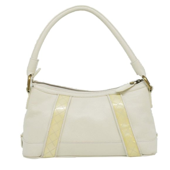 AUTHENTIC BURBERRY Shoulder Bag Leather White - Picture 1 of 10